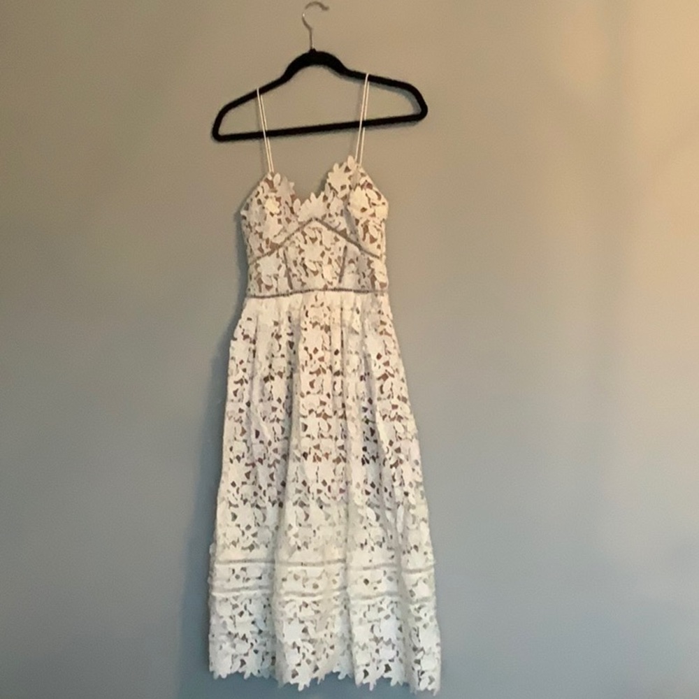 Self-Portrait White azalea dress